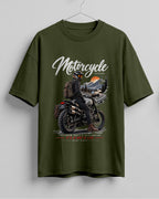Motorcycle graphic biker oversized t-shirt