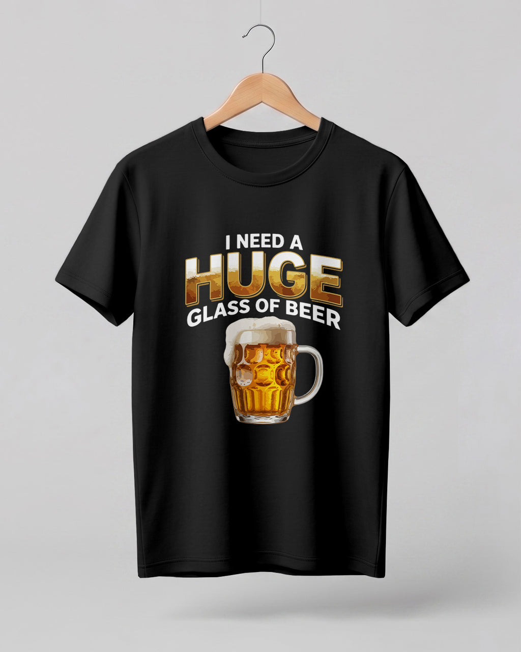 Huge Glass of Beer Half Sleeve T-Shirt