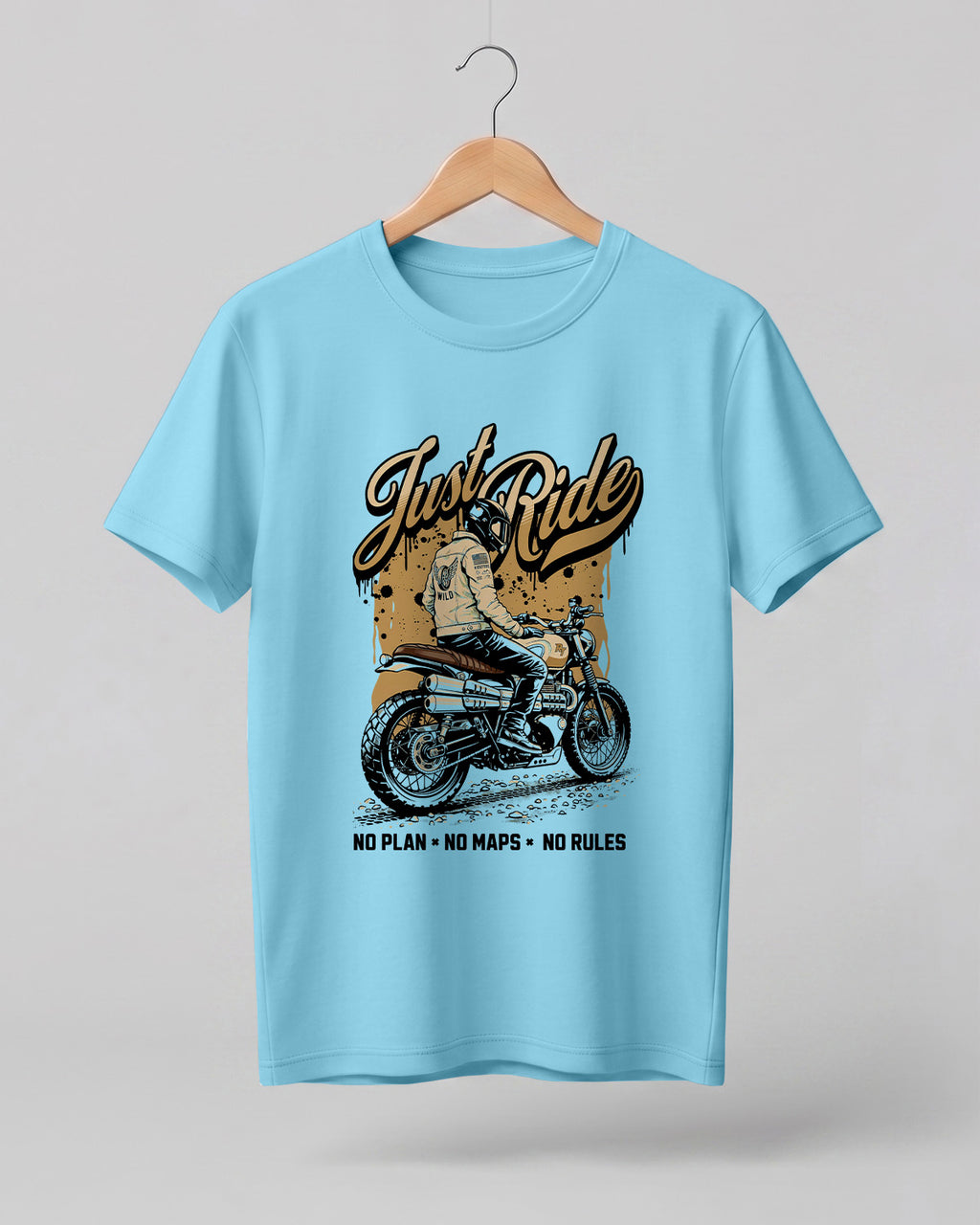 Just Ride Biker Half Sleeve T-Shirt
