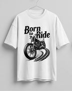 Born to ride motorcycle graphic biker oversized t-shirt