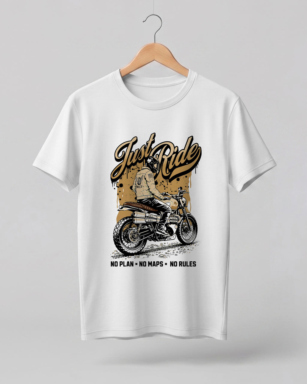 Just Ride Biker Half Sleeve T-Shirt