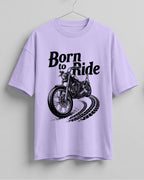 Born to ride motorcycle graphic biker oversized t-shirt
