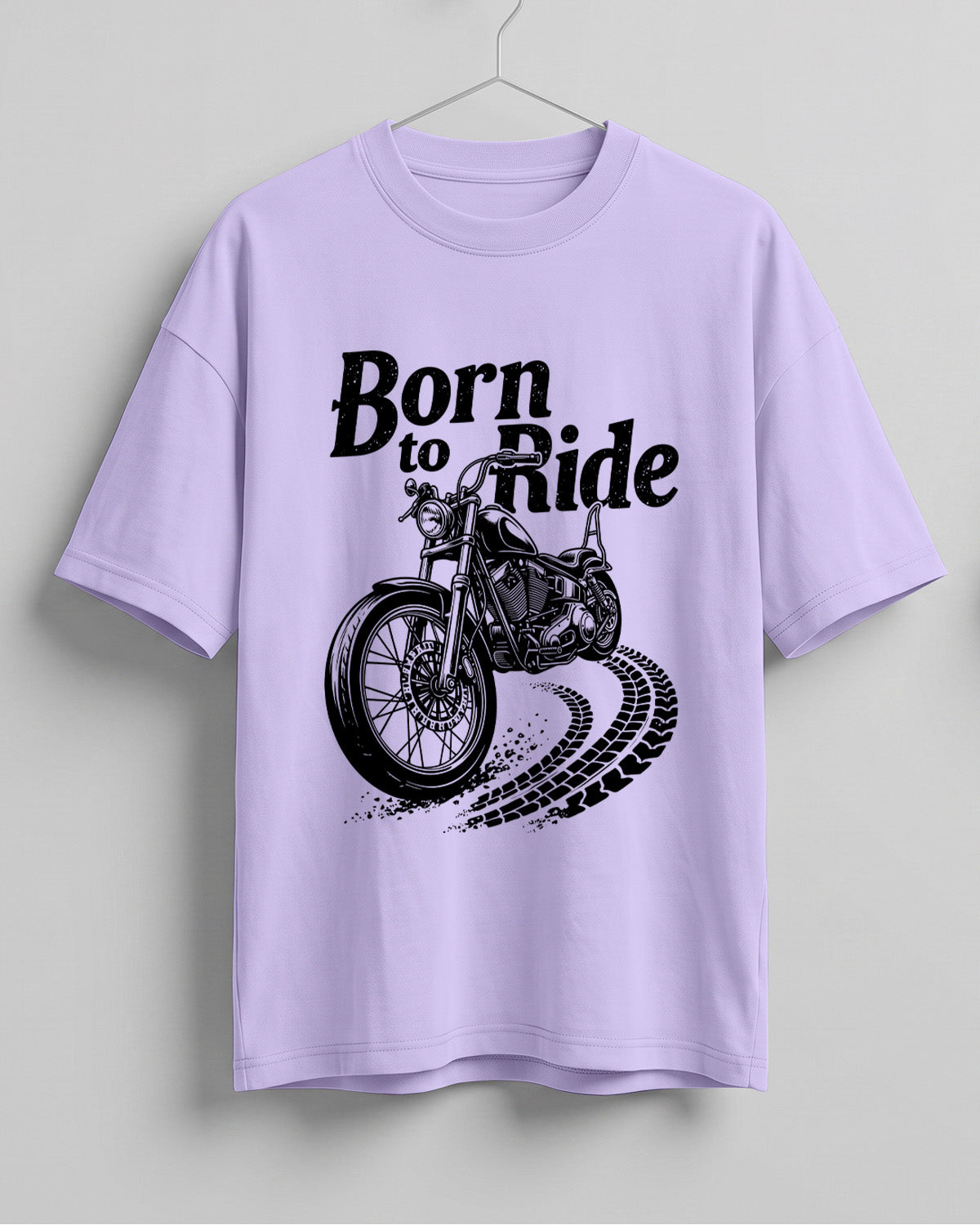 Born to ride motorcycle graphic biker oversized t-shirt