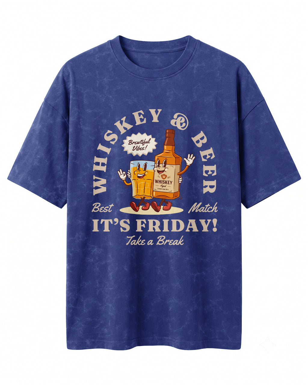 Xenovaurban 240 GSM heavyweight cotton oversized T-shirt featuring a quirky beer-themed illustration with the text Beer Makes Everything Better