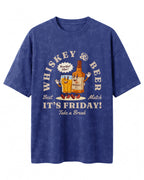 Xenovaurban 240 GSM heavyweight cotton oversized T-shirt featuring a quirky beer-themed illustration with the text Beer Makes Everything Better