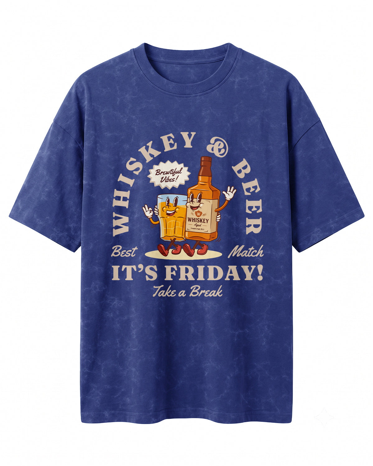 Xenovaurban 240 GSM heavyweight cotton oversized T-shirt featuring a quirky beer-themed illustration with the text Beer Makes Everything Better