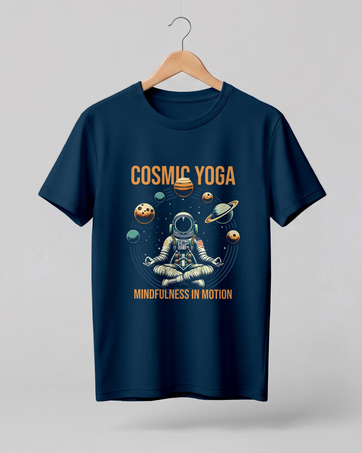 Cosmic Yoga Cotton Half Sleeve T-Shirt