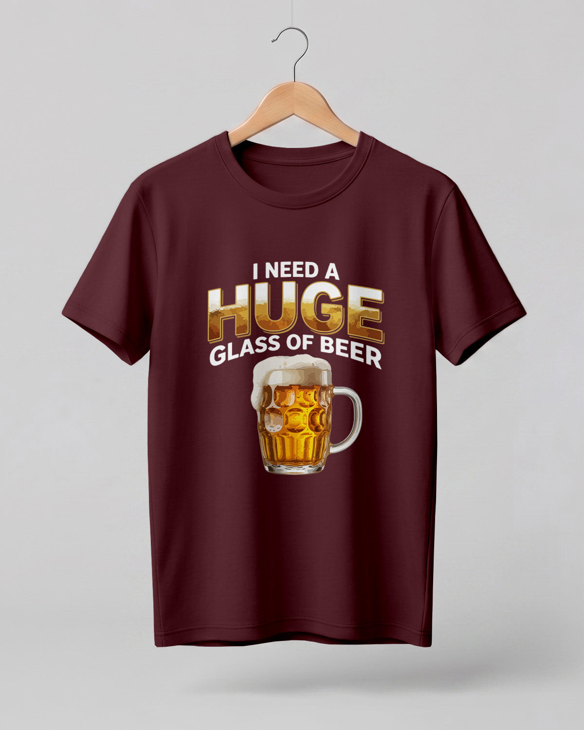 Huge Glass of Beer Half Sleeve T-Shirt
