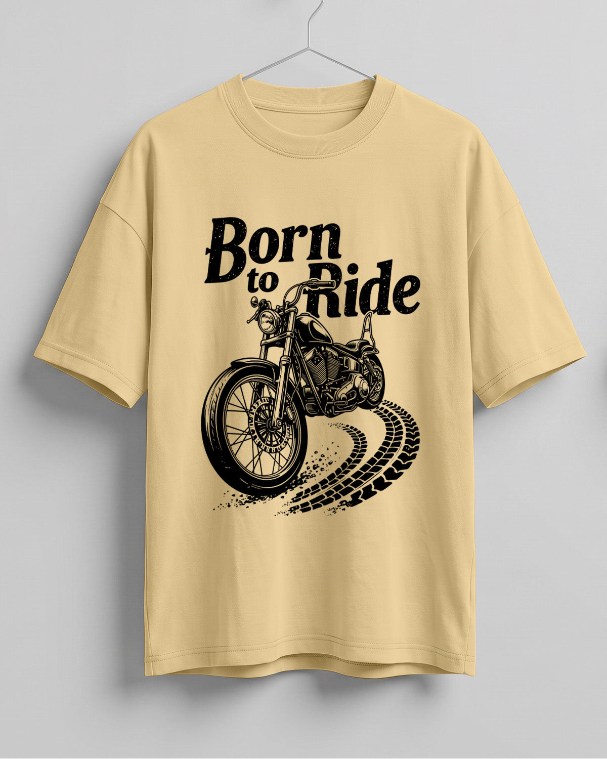Born to ride motorcycle graphic biker oversized t-shirt