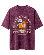 Xenovaurban 240 GSM heavyweight cotton oversized T-shirt featuring a quirky beer-themed illustration with the text Beer Makes Everything Better
