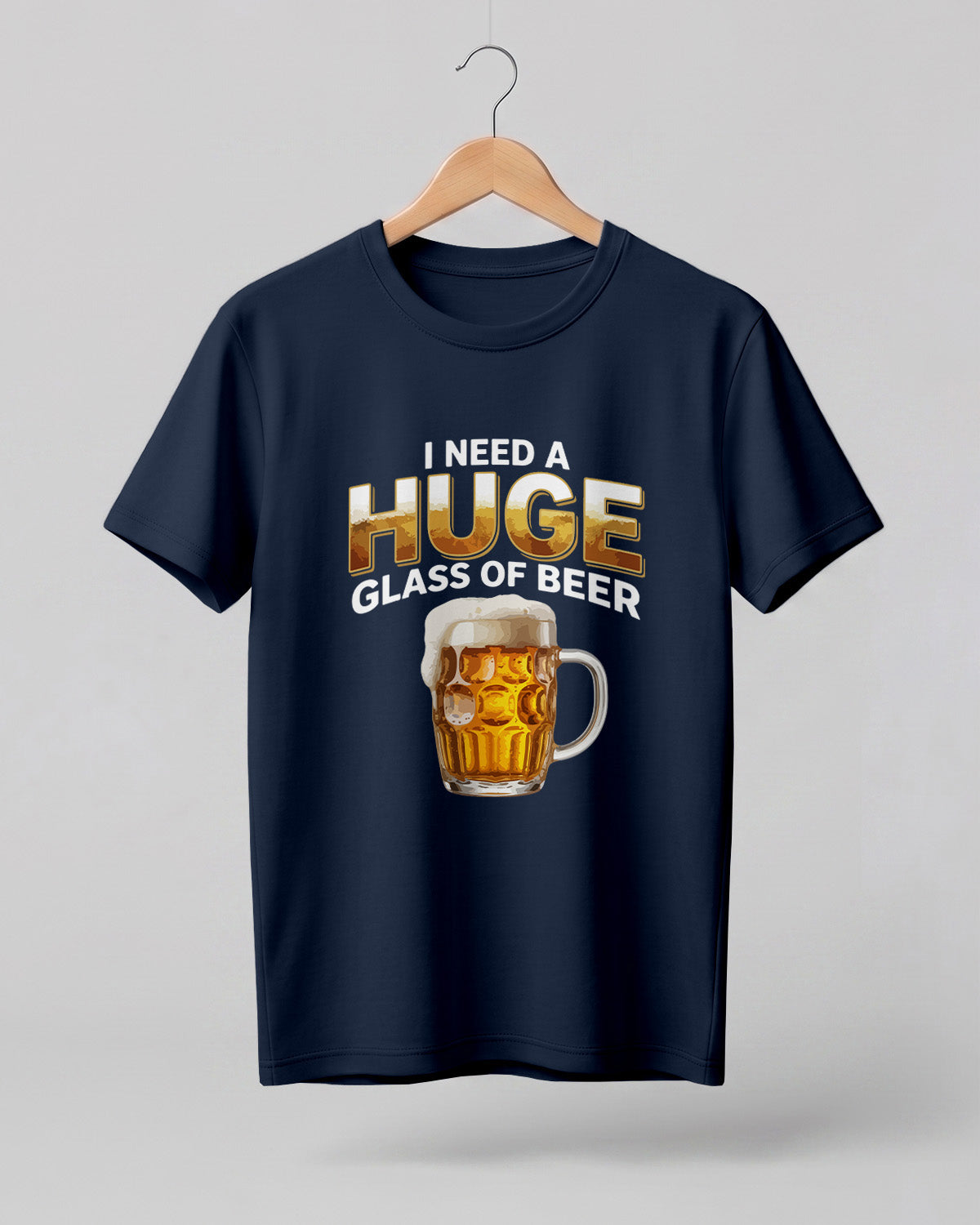 Huge Glass of Beer Half Sleeve T-Shirt