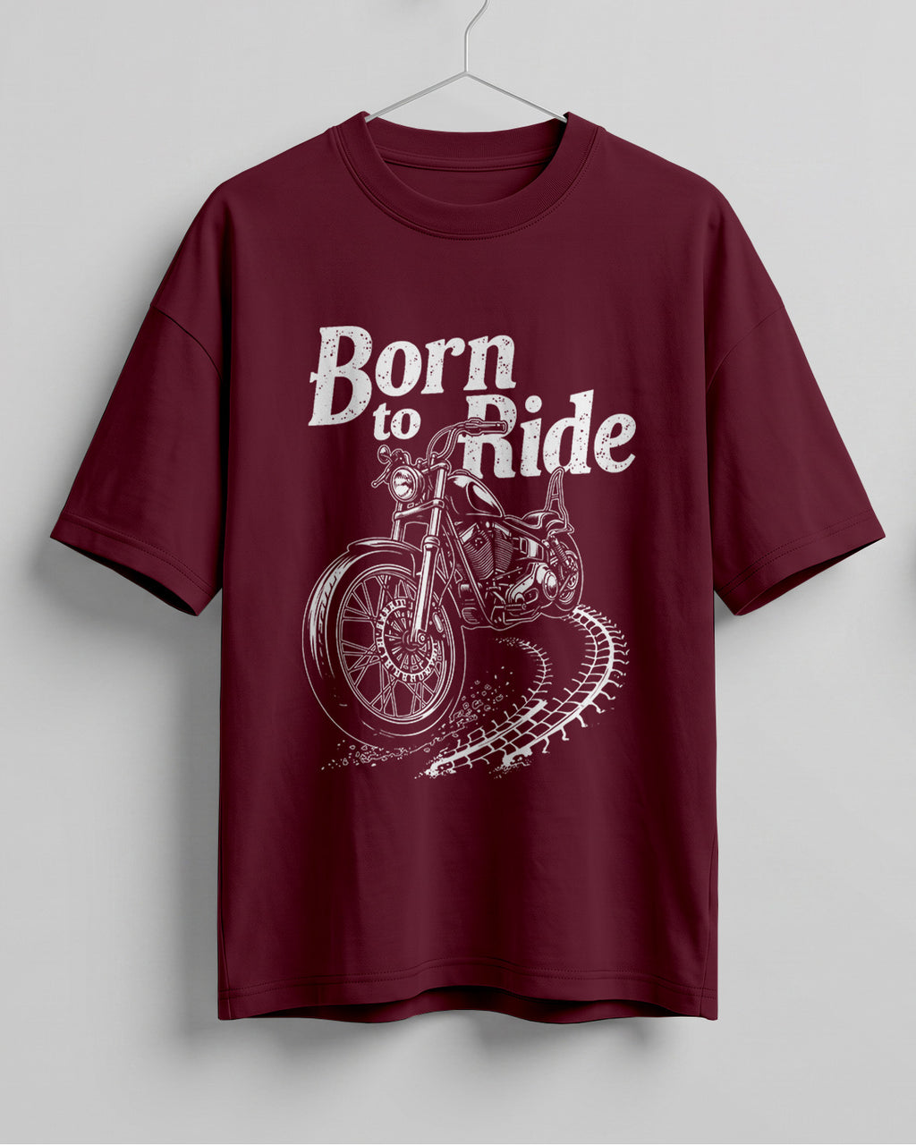 Born to ride motorcycle graphic biker oversized t-shirt