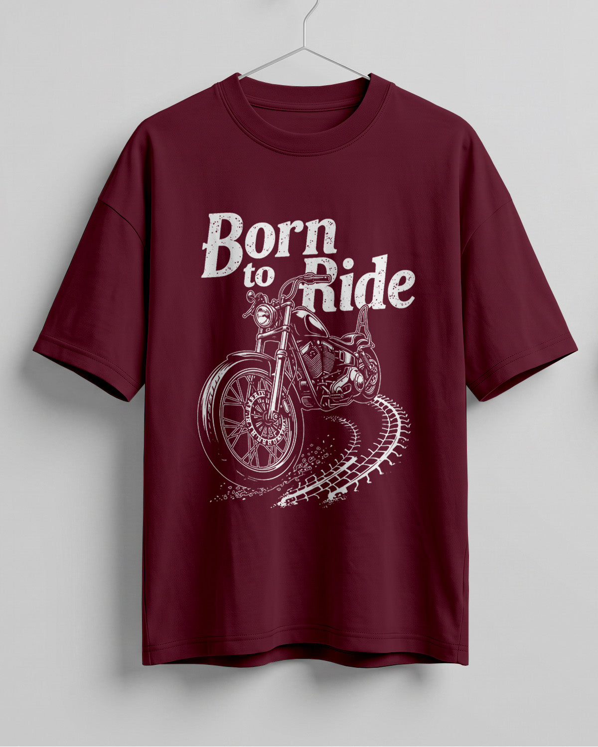 Born to ride motorcycle graphic biker oversized t-shirt