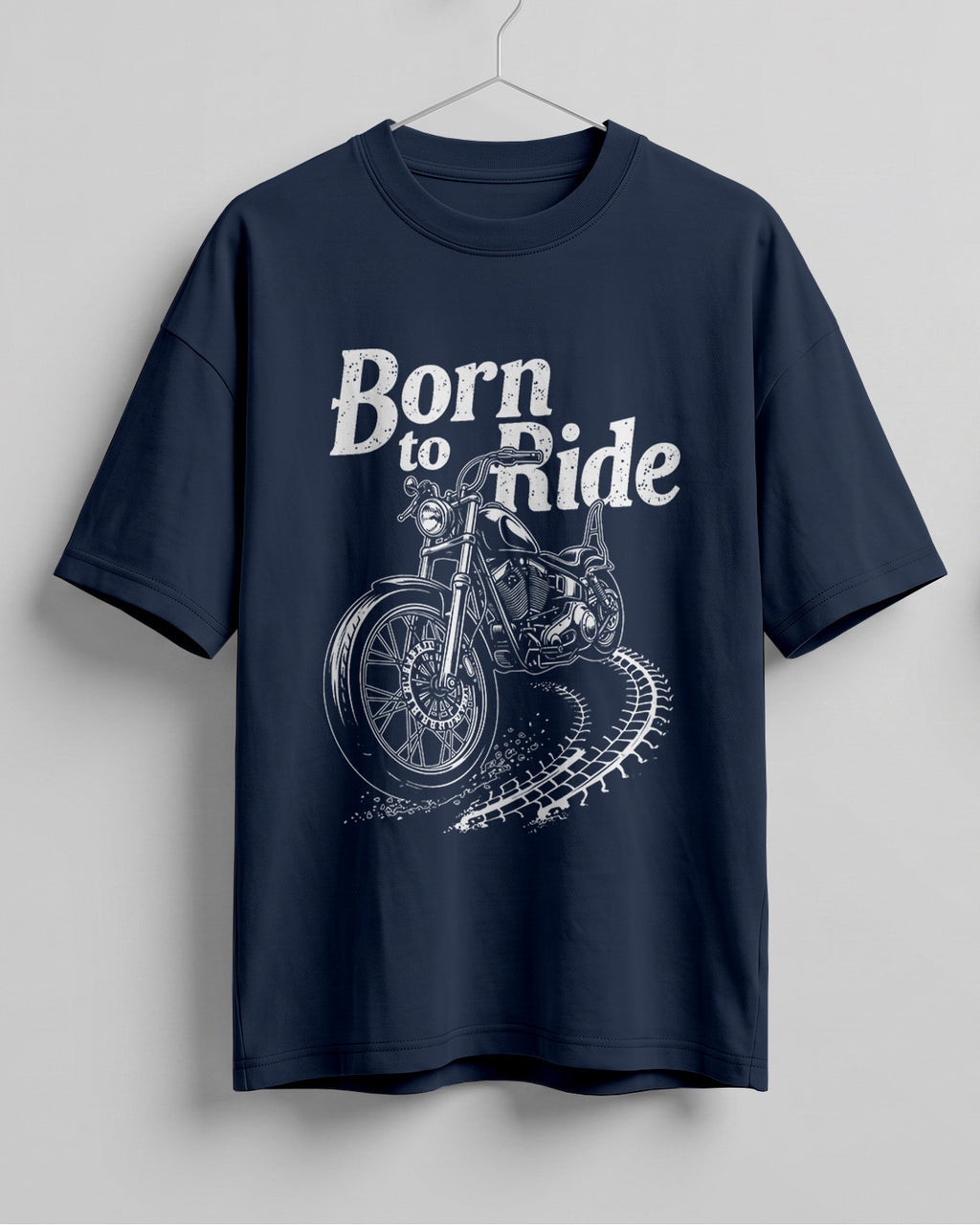 Born to ride motorcycle graphic biker oversized t-shirt