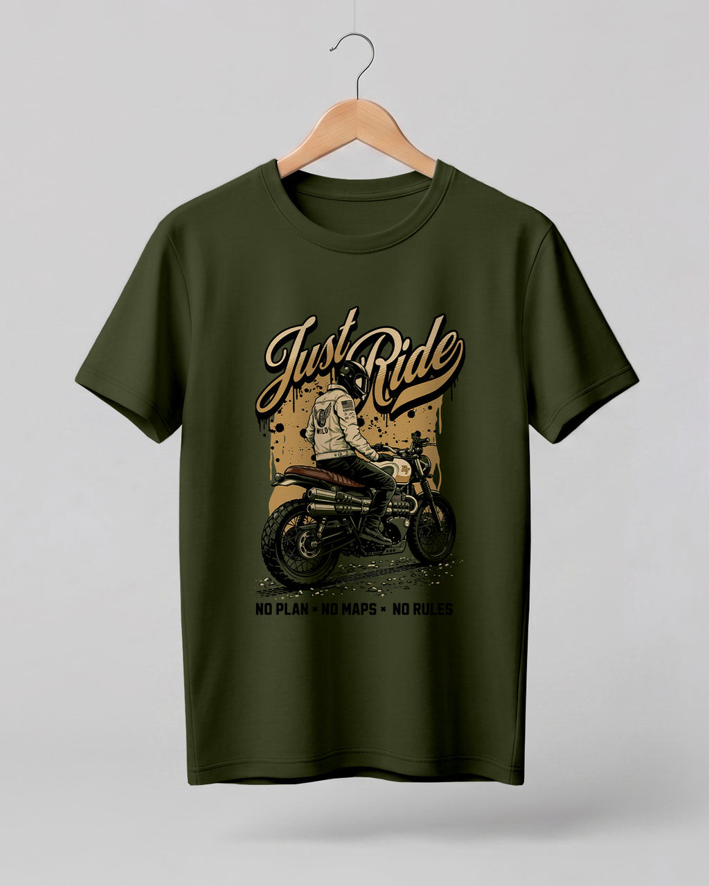 Just Ride Biker Half Sleeve T-Shirt