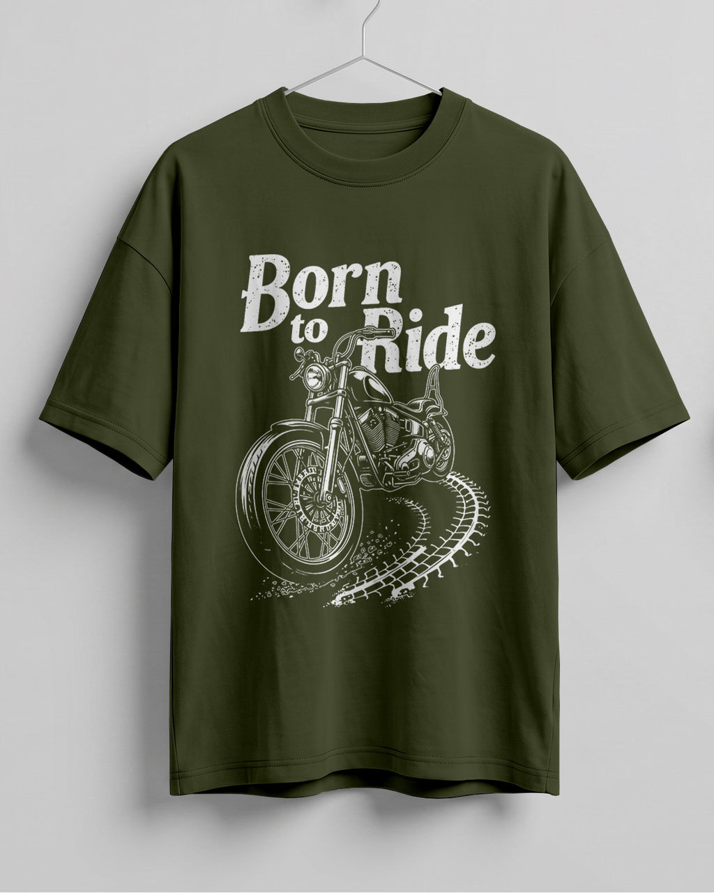 Born to ride motorcycle graphic biker oversized t-shirt