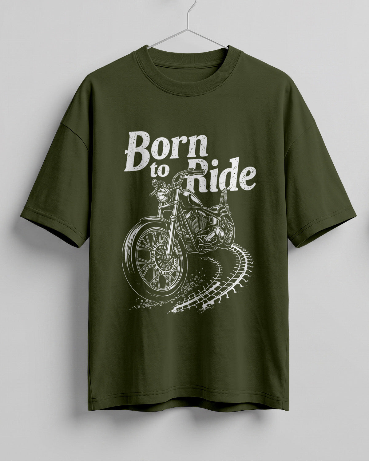 Born to ride motorcycle graphic biker oversized t-shirt