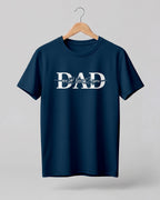 Xenovaurban graphic half sleeve T-shirt featuring bold “DAD” typography and “We Love You” message with heart details.