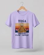 Yoga Breathe Flow Repeat Cotton Half Sleeve T-Shirt