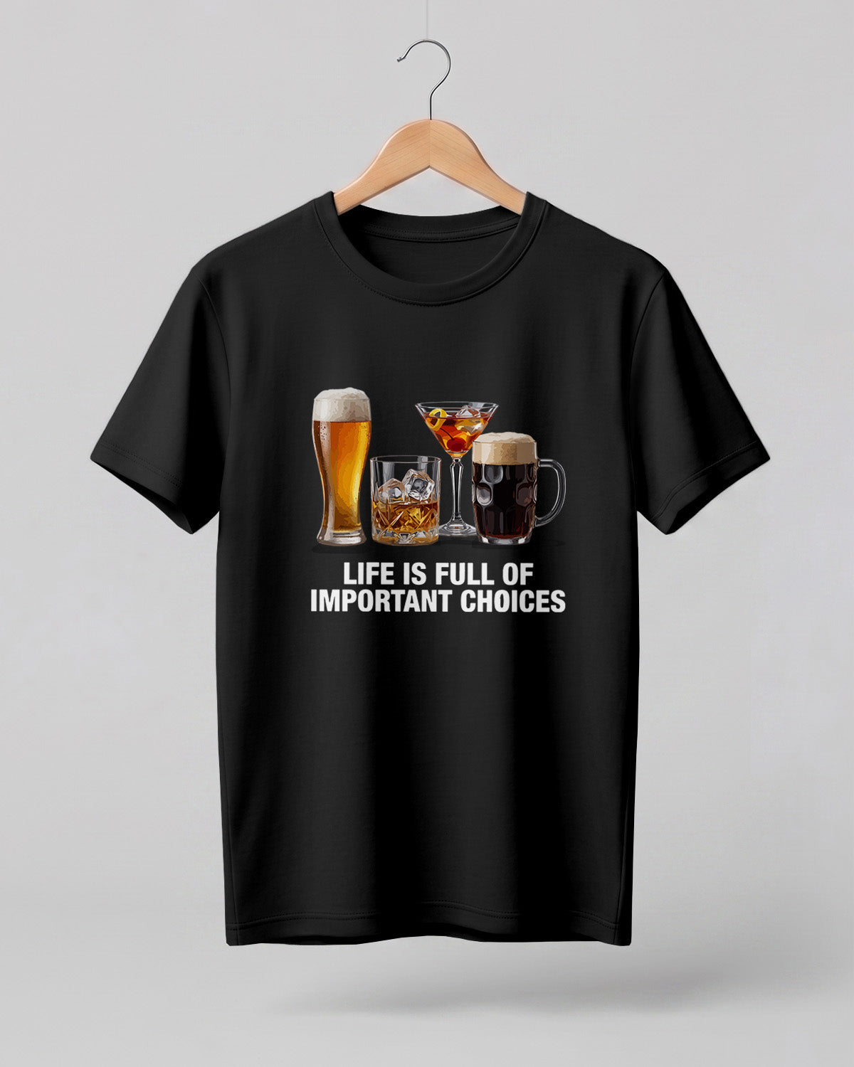 Important Choices Beer Half Sleeve T-Shirt