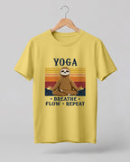 Yoga Breathe Flow Repeat Cotton Half Sleeve T-Shirt