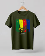 Retro Moto Colour Block Graphic T-Shirt for Men