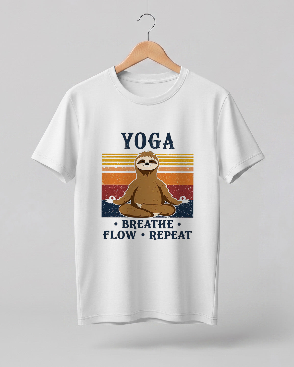 Yoga Breathe Flow Repeat Cotton Half Sleeve T-Shirt