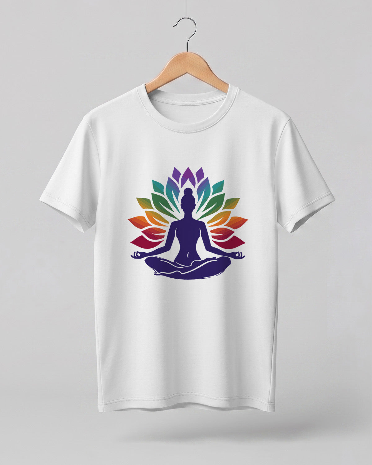 Lotus Meditation Cotton Half Sleeve T-Shirt