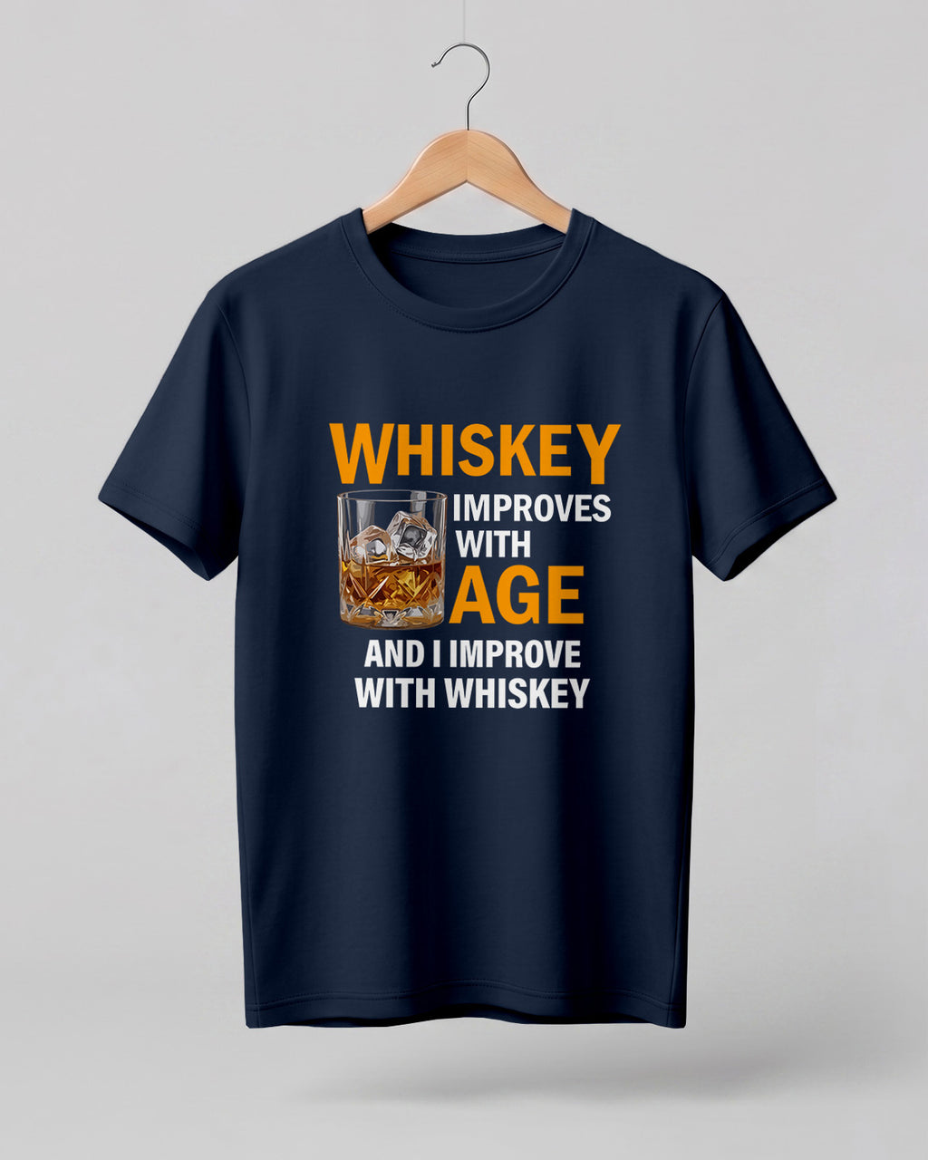 Whiskey Improves With Age Half Sleeve T-Shirt