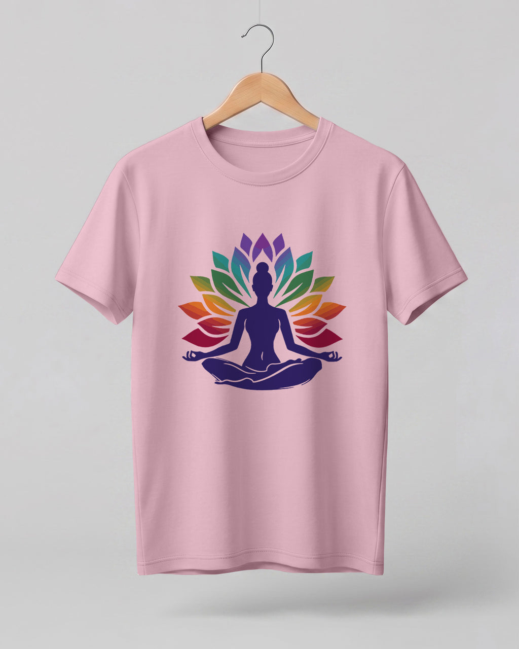 Lotus Meditation Cotton Half Sleeve T-Shirt