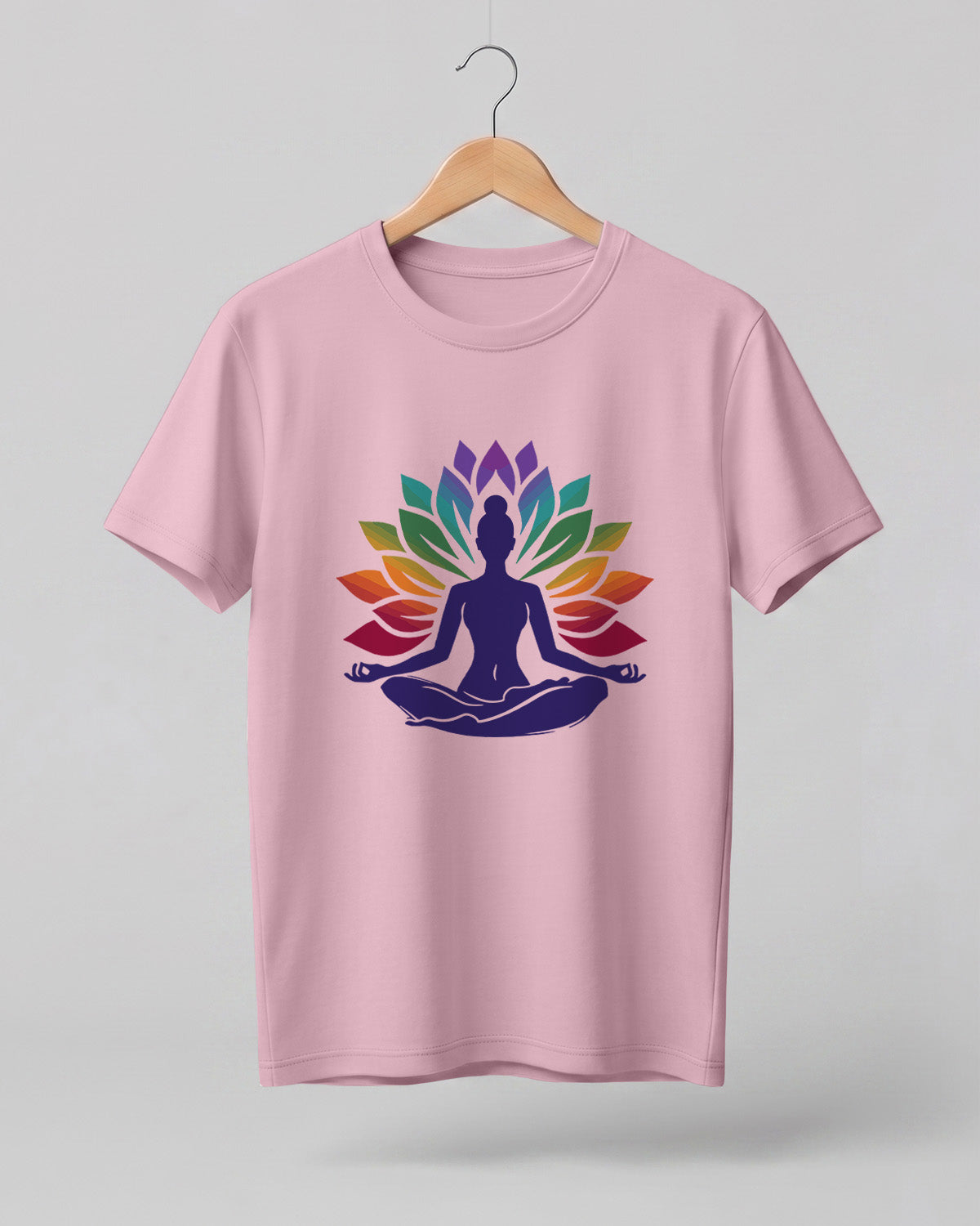 Lotus Meditation Cotton Half Sleeve T-Shirt