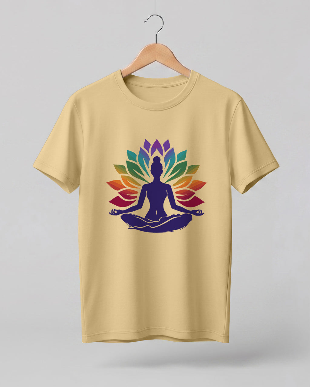 Lotus Meditation Cotton Half Sleeve T-Shirt