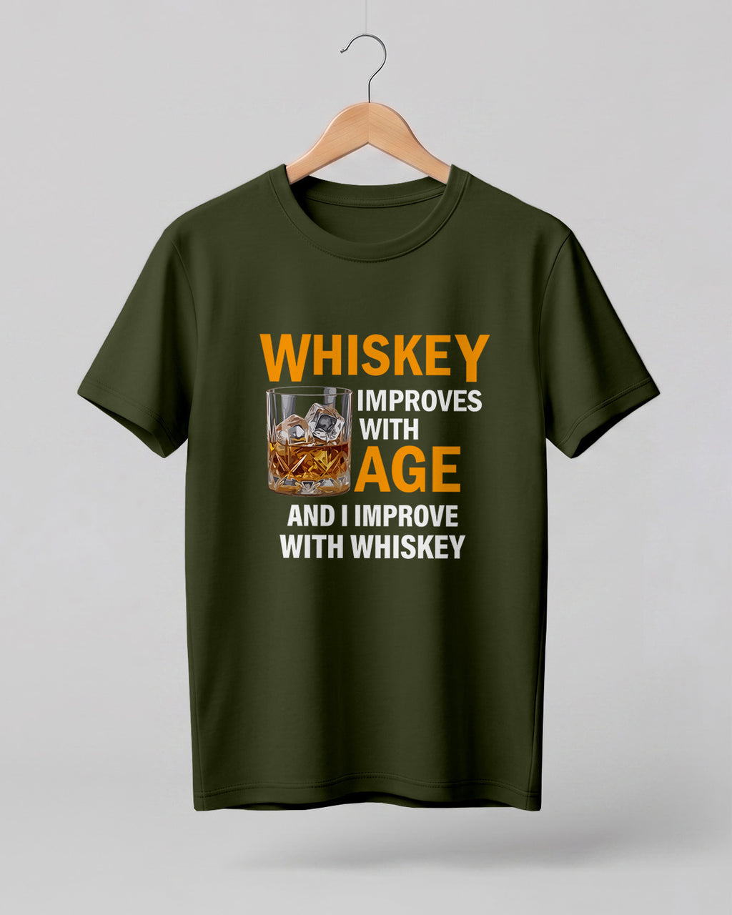 Whiskey Improves With Age Half Sleeve T-Shirt