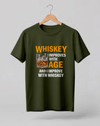 Whiskey Improves With Age Half Sleeve T-Shirt