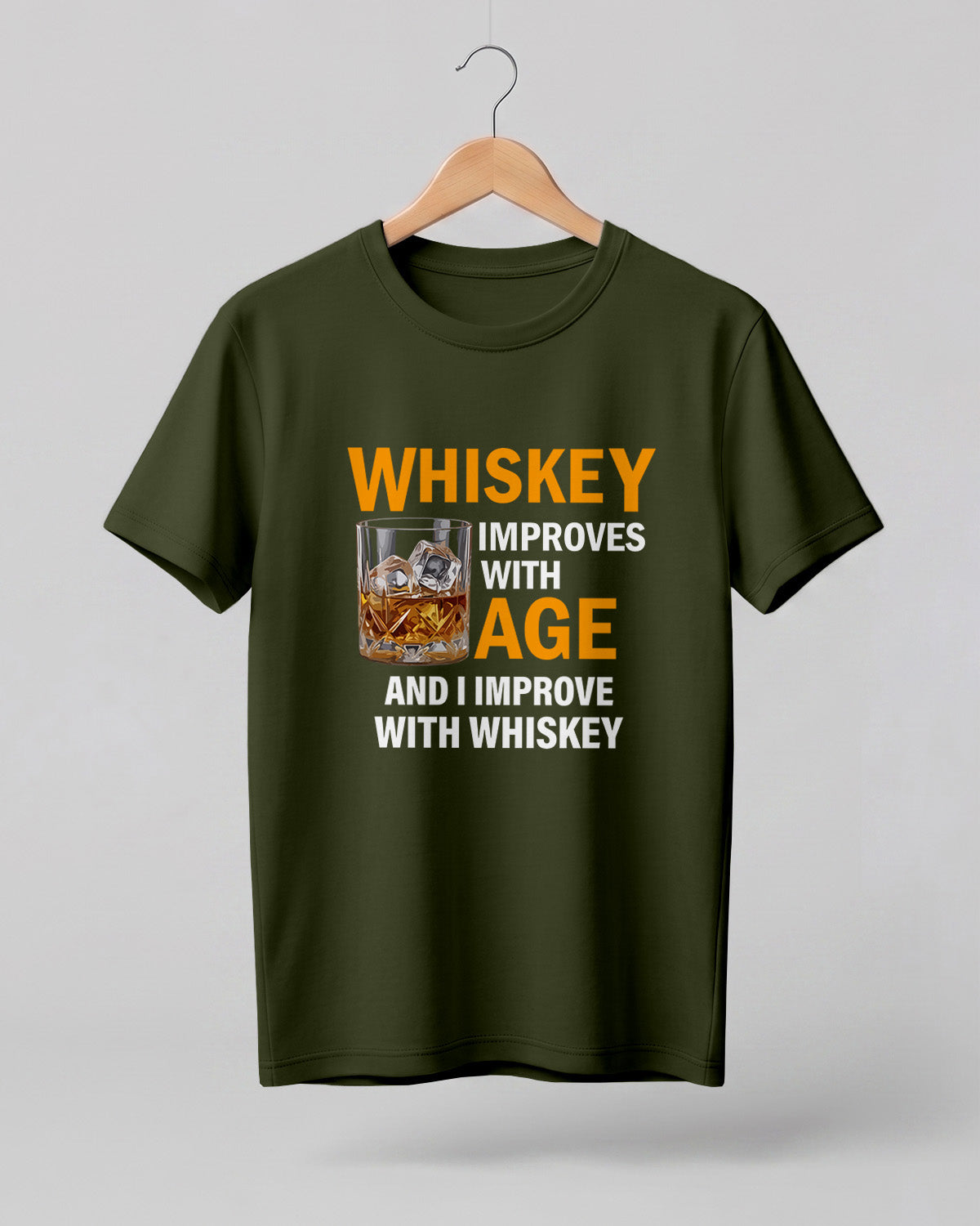 Whiskey Improves With Age Half Sleeve T-Shirt