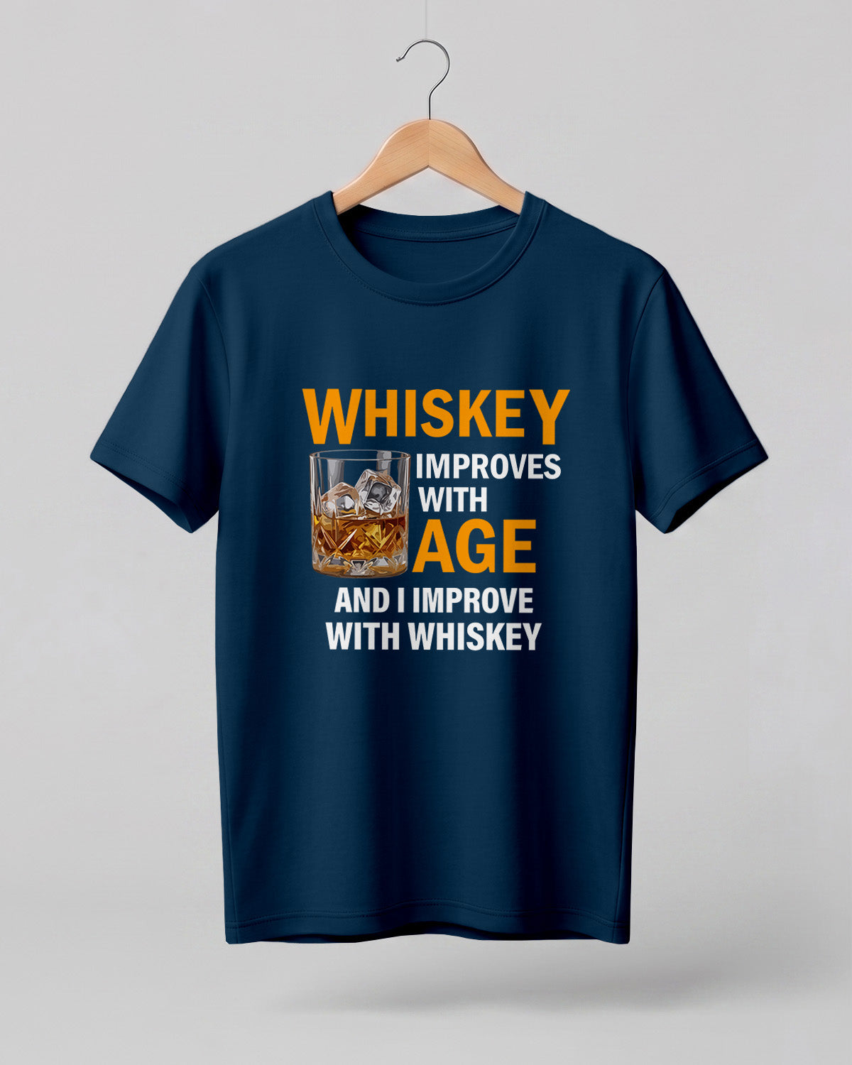 Whiskey Improves With Age Half Sleeve T-Shirt