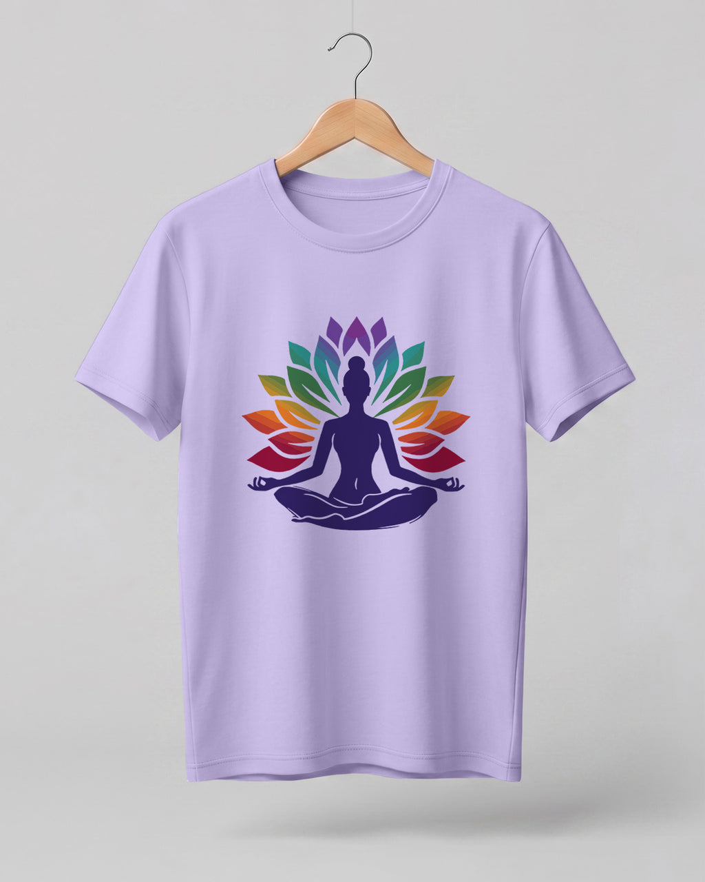 Lotus Meditation Cotton Half Sleeve T-Shirt