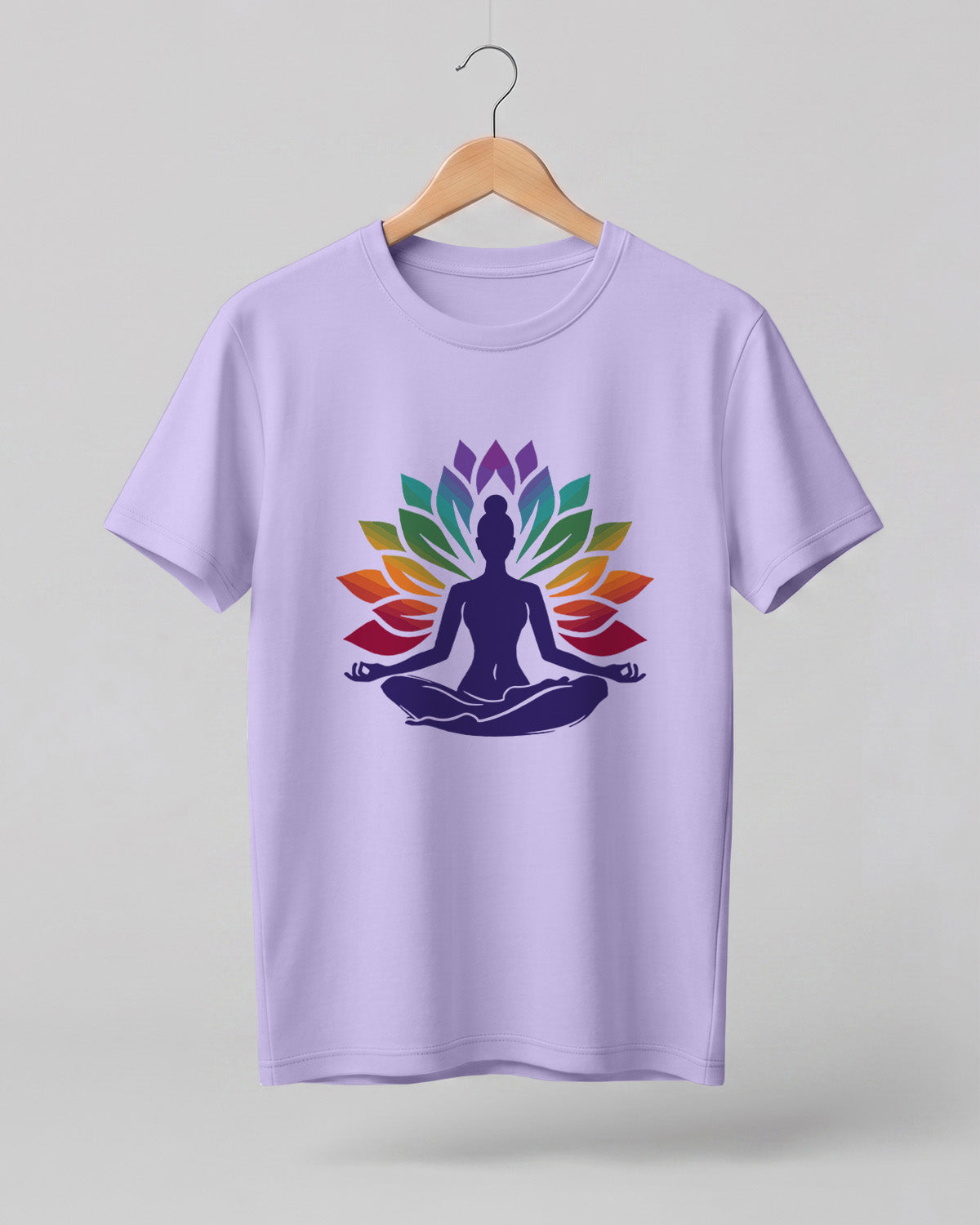 Lotus Meditation Cotton Half Sleeve T-Shirt