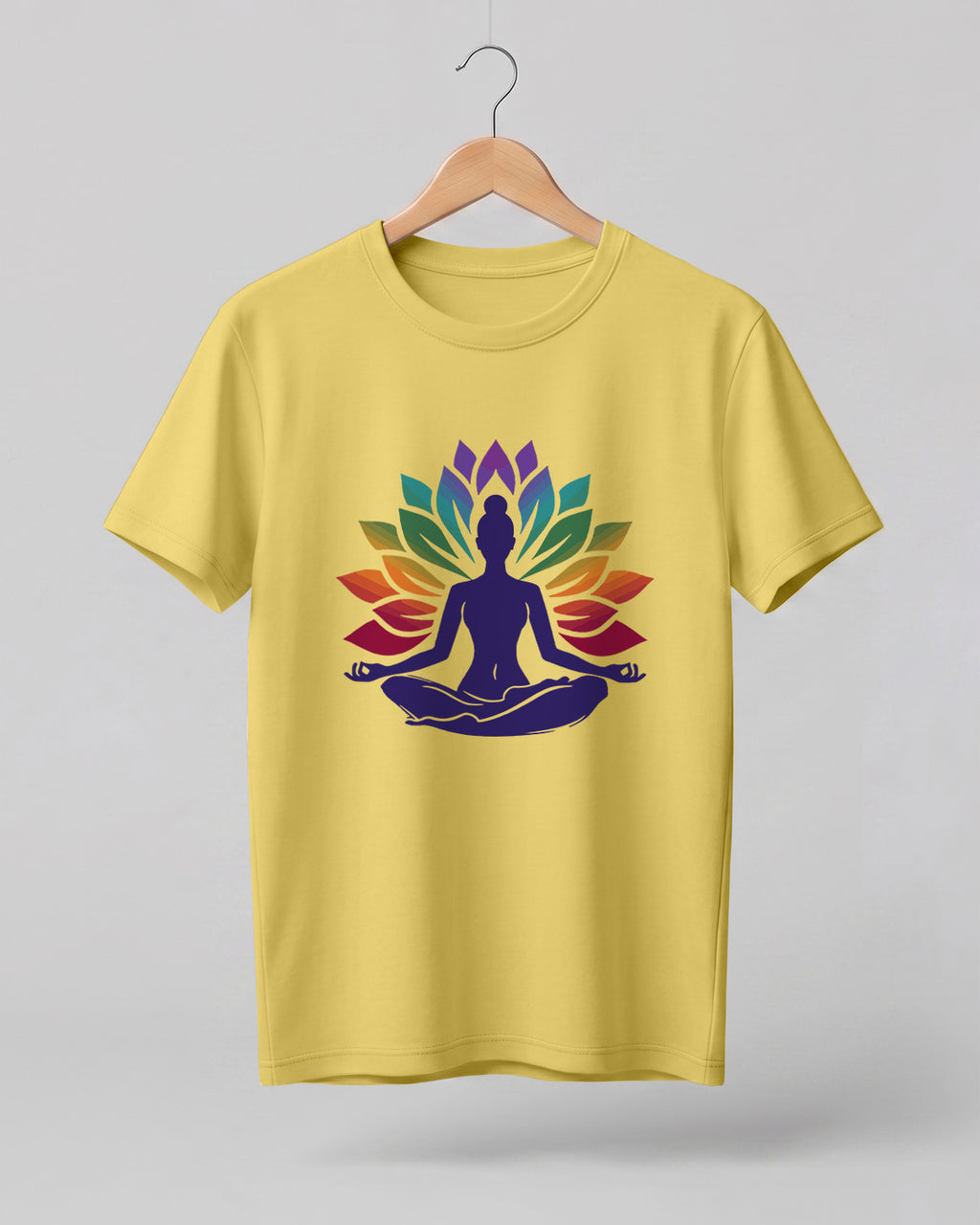 Lotus Meditation Cotton Half Sleeve T-Shirt