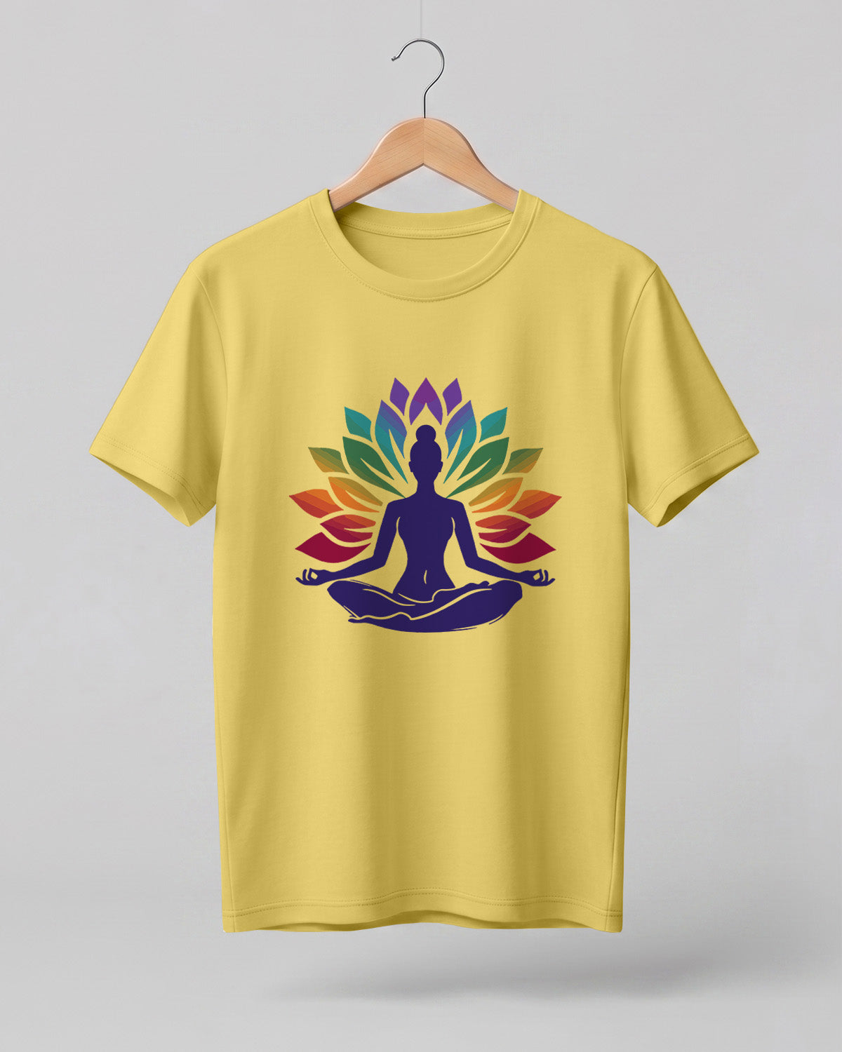 Lotus Meditation Cotton Half Sleeve T-Shirt