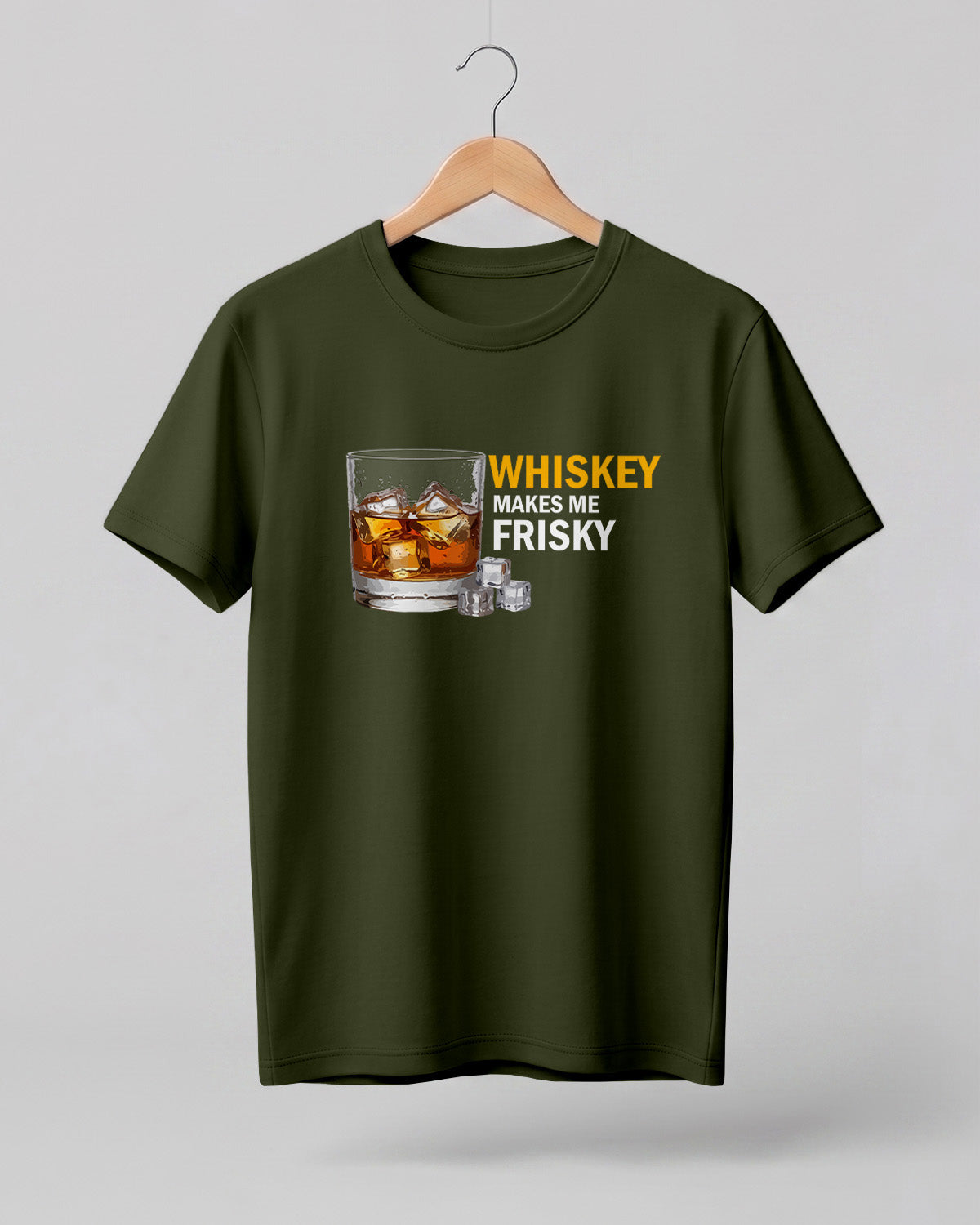 Whiskey Makes Me Frisky Half Sleeve T-Shirt
