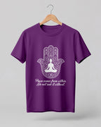 Hamsa Hand Meditation Cotton Half Sleeve T-Shirt