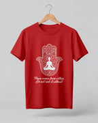 Hamsa Hand Meditation Cotton Half Sleeve T-Shirt