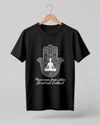 Hamsa Hand Meditation Cotton Half Sleeve T-Shirt