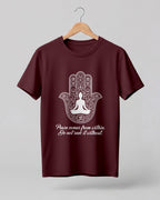 Hamsa Hand Meditation Cotton Half Sleeve T-Shirt