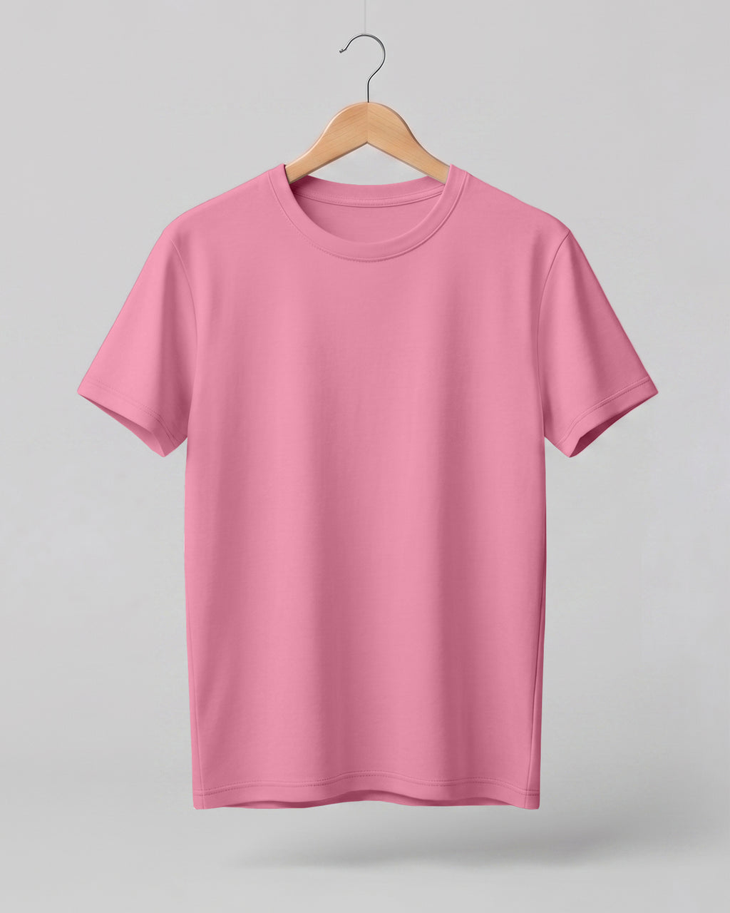 Flamingo plain half sleeve round neck t-shirt made from premium cotton, 180 GSM red label yarn, biowashed for softness and durability.