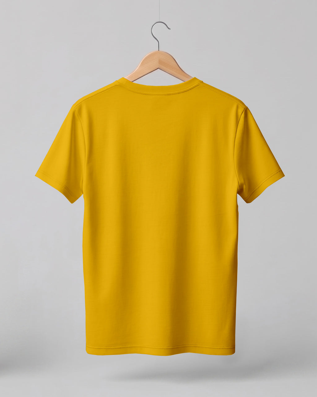 Golden Yellow Plain Half Sleeve T-Shirt