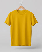 Golden Yellow Plain Half Sleeve T-Shirt