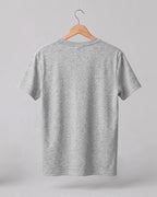 Gray Melange Plain Half Sleeve T-Shirt