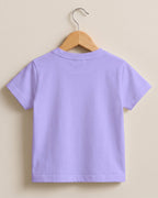 Lavender Plain Cotton Kids Half Sleeve T-Shirt
